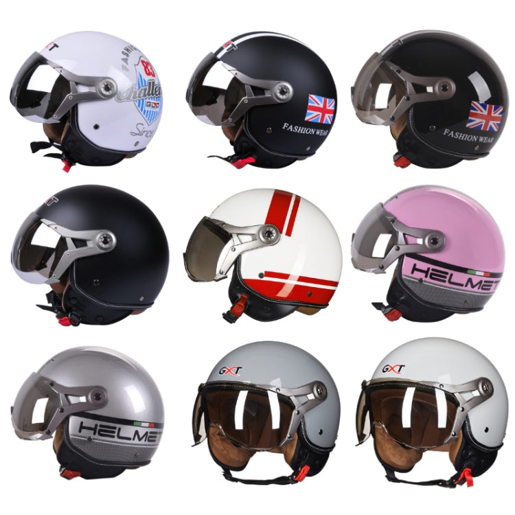 GXT Electric Vehicle Half Cover Helmet Four Seasons Retro Helmet, Size: L(Matte Black) - Helmets by GXT | Online Shopping South Africa | PMC Jewellery | Buy Now Pay Later Mobicred