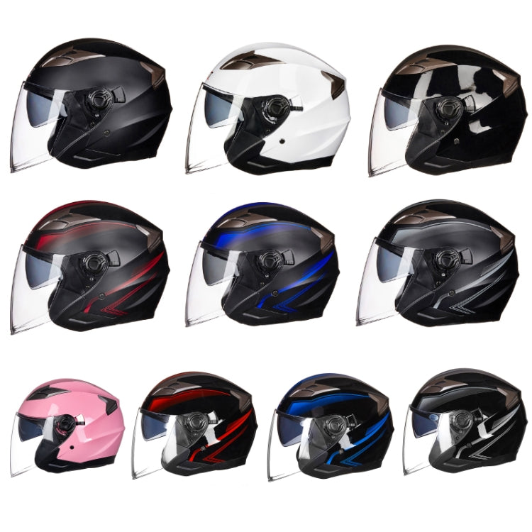 GXT 708 Electric Vehicle Dual Lens Helmet Four Seasons Safety Helmet, Size: L(Bright Black Red) - Helmets by GXT | Online Shopping South Africa | PMC Jewellery | Buy Now Pay Later Mobicred
