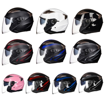 GXT 708 Electric Vehicle Dual Lens Helmet Four Seasons Safety Helmet, Size: XL(Bright Black Blue) - Helmets by GXT | Online Shopping South Africa | PMC Jewellery | Buy Now Pay Later Mobicred