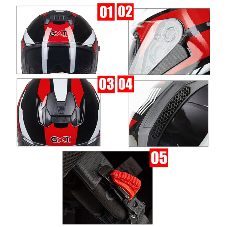 GXT Electric Vehicle Four Seasons Sun Protection & Windshield Double Lens Helmet, Size: L(Bright Black) - Helmets by GXT | Online Shopping South Africa | PMC Jewellery | Buy Now Pay Later Mobicred