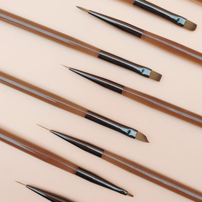 Brown Nail Art Pen Set Colorful Drawing Tools, Style: Short Line Pen - Nail Art Equipment by PMC Jewellery | Online Shopping South Africa | PMC Jewellery | Buy Now Pay Later Mobicred