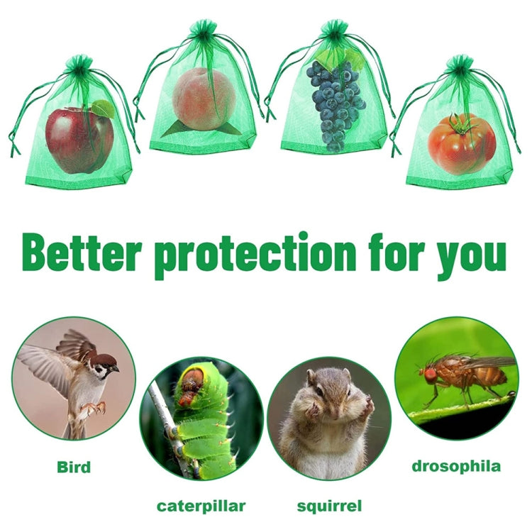 100pcs /Pack  Fruit Protection Bag Anti-Insect And Anti-Bird Net Bag 13 x 18cm(Gold) - Plant Support & Care by PMC Jewellery | Online Shopping South Africa | PMC Jewellery