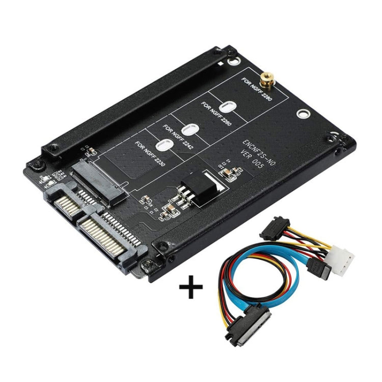 ENCNF2S-N01 NGFF To SATA3 Transfer Card M.2 KEY B-M SSD To 6Gbps Interface Conversion Adapter With SATA 22pin Cable - Add-on Cards by PMC Jewellery | Online Shopping South Africa | PMC Jewellery