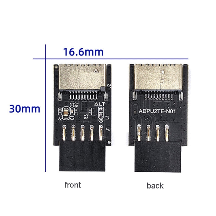 USB 2.0 Front Panel Header USB 9pin To USB 2.0 Type-E Internal Adapter - Add-on Cards by PMC TechLife | Online Shopping South Africa | PMC TechLife
