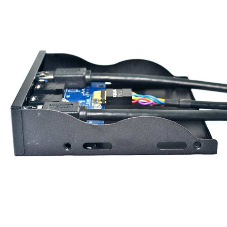 3.5-Inch  2 USB 3.0+HD AUDIO Port Desktop PC Floppy Drive Front Panel(Black) - Computer Cases & Towers by PMC TechLife | Online Shopping South Africa | PMC TechLife