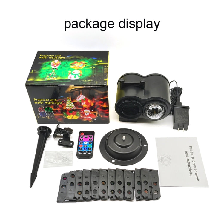 12 Cards US Plug Color Card Pattern 9W Christmas Projection Light Remote Control Snow Light - Christmas Decoration Lamps by PMc TechLife | Online Shopping South Africa | PMc TechLife | Buy Now Pay Later Mobicred