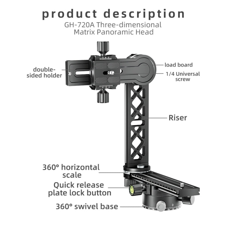 BEXIN  GH-720A Tripod Head  720 Degree Rotating Panorama Head - free shipping - PMC TechLife - Order now!