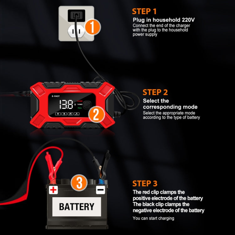 E-FAST 12V Motorcycle Car Battery Emergency Start Charger(US Plug) - Power Bank by E-FAST | Online Shopping South Africa | PMC Jewellery | Buy Now Pay Later Mobicred