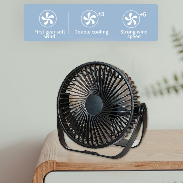 3-in-1 Electric Fan Wall Mounted Desktop Quiet Brushless Turbine Mini Fan, Style: USB Plug(Blue) - Electric Fans by PMC Jewellery | Online Shopping South Africa | PMC Jewellery | Buy Now Pay Later Mobicred