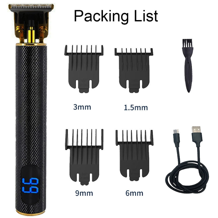 USB Rechargeable Digital Display Engraving Ceramic Knife Electric Hair Clipper(Digital Display Gold) - free shipping - PMC TechLife - Order now!