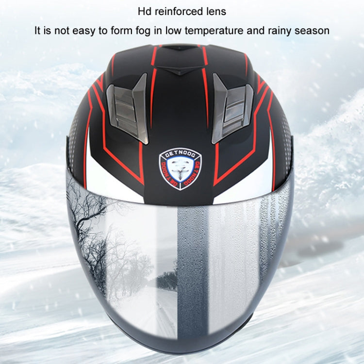 KUQIBAO Motorcycle Smart Bluetooth Sun Protection Double Lens Safety Helmet, Size: XXL(White+Black Tail) - Helmets by KUQIBAO | Online Shopping South Africa | PMC Jewellery | Buy Now Pay Later Mobicred