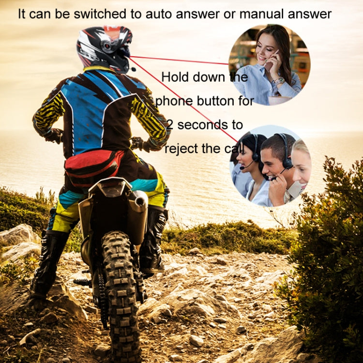 KUQIBAO Motorcycle Helmet Waterproof Bluetooth Headset With Screen(Soft Microphone) - Motorcycle Walkie Talkie by KUQIBAO | Online Shopping South Africa | PMC Jewellery | Buy Now Pay Later Mobicred