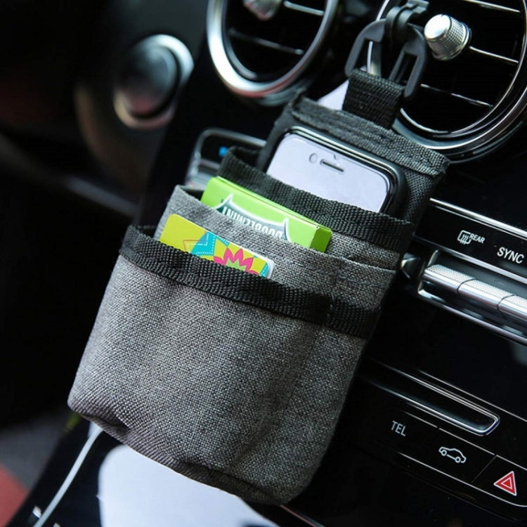 Vehicle Air Outlet Storage Bag Multi-function Document Change Storage Bag(Grey) - Stowing Tidying by PMC TechLife | Online Shopping South Africa | PMC TechLife | Buy Now Pay Later Mobicred