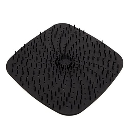 Air Fryer Reusable Silicone Liner Mat Non-Stick Steamer Pad Kitchen Accessories Square Black 23cm - Baking mat & Bakewares by PMC Jewellery | Online Shopping South Africa | PMC Jewellery