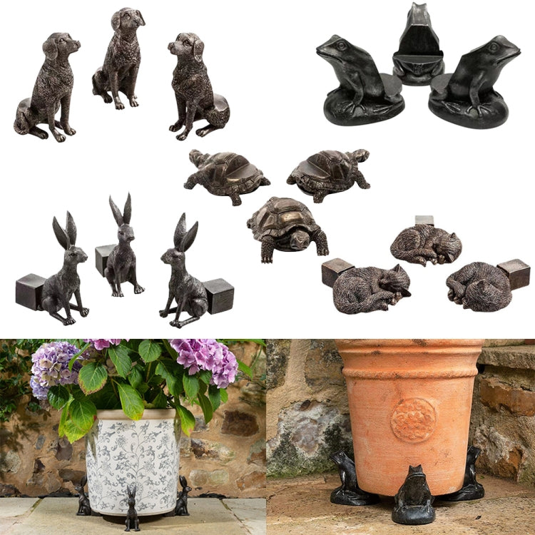 3pcs/set Flower Pot Feet Stand Animal Shape Resin Plant Pots Risers Pad(Cat) - Yard & Garden Decor by PMC Jewellery | Online Shopping South Africa | PMC Jewellery