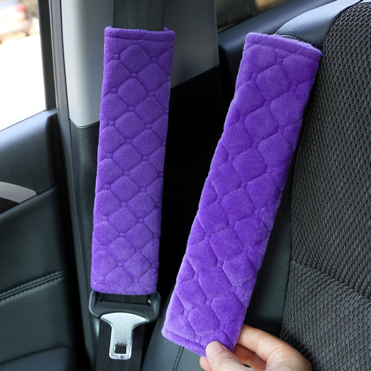 Car Seat Belt Protector Soft Extended Shoulder Pads, Color: Rose Red Square - Seat Belts & Padding by PMC Jewellery | Online Shopping South Africa | PMC Jewellery