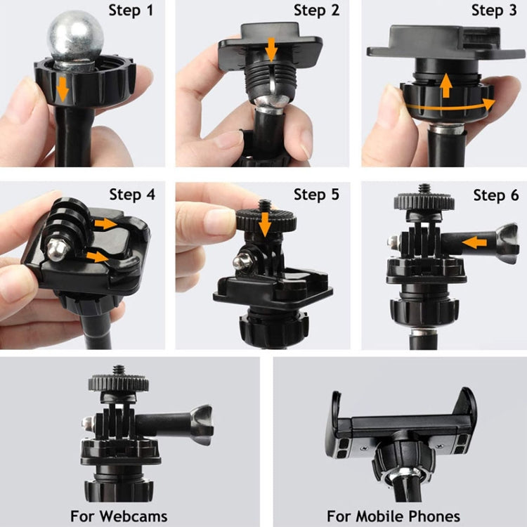 Double-clamp Camera Phone Holder Extended Metal Bending Bracket(Black) - Stand by PMC TechLife | Online Shopping South Africa | PMC TechLife | Buy Now Pay Later Mobicred