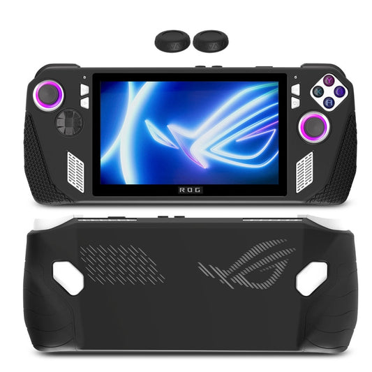 For ASUS Rog Ally Gaming Console Multicolor Silicone Case With 2 Button Caps(Black) - Accessories by PMC Jewellery | Online Shopping South Africa | PMC Jewellery