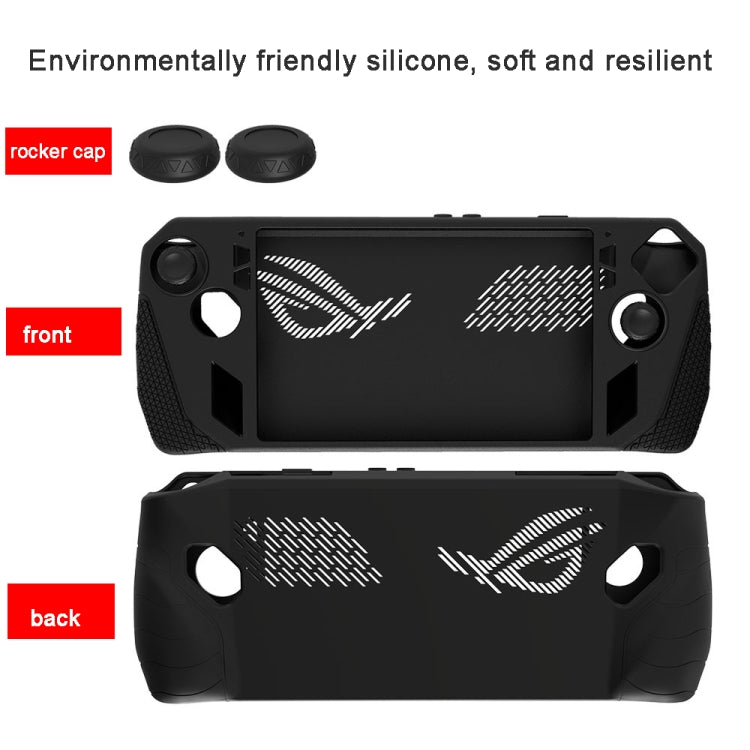 For ASUS Rog Ally Gaming Console Multicolor Silicone Case With 2 Button Caps(Black) - Accessories by PMC Jewellery | Online Shopping South Africa | PMC Jewellery