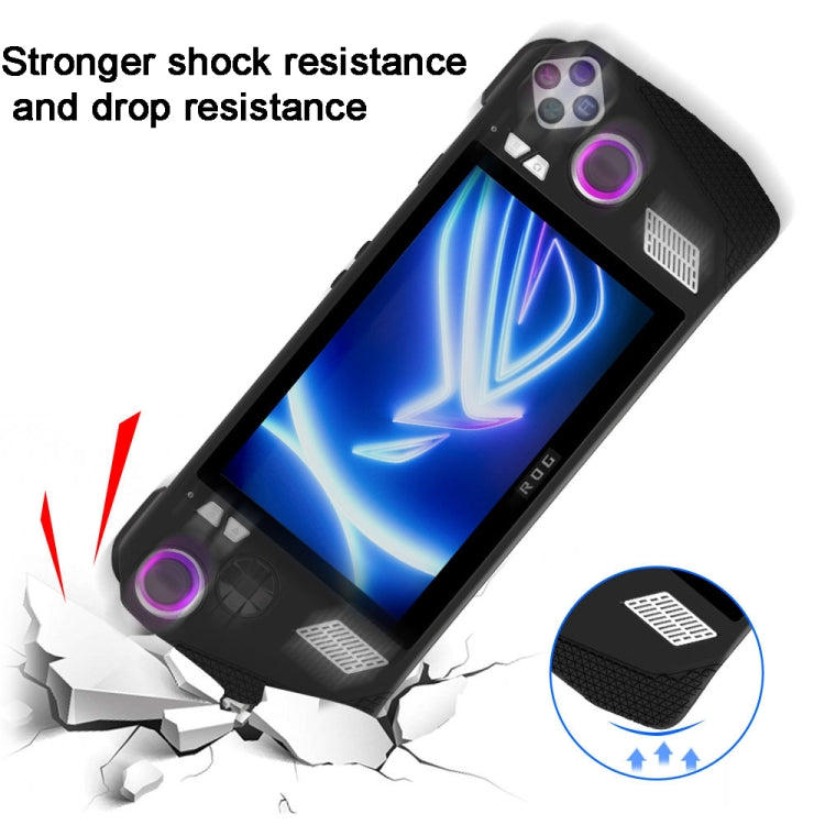 For ASUS Rog Ally Gaming Console Multicolor Silicone Case With 2 Button Caps(Black) - Accessories by PMC TechLife | Online Shopping South Africa | PMC TechLife