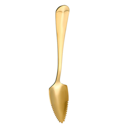 Stainless Steel Scraper Spoon Fruit Grapefruit Spoon Baby Digging Ball Spoon, Color: Gold - Cutlery Sets by PMC Jewellery | Online Shopping South Africa | PMC Jewellery | Buy Now Pay Later Mobicred