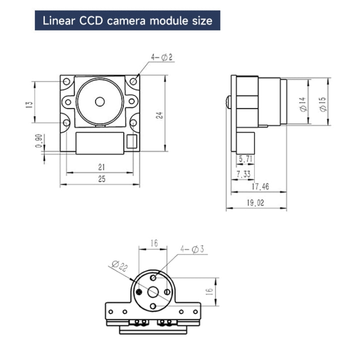 Yahboom Single Column CCD Camera Module Linear Array Sensor, Model: TSL1401+Bracket - free shipping - PMC Jewellery - Order now!