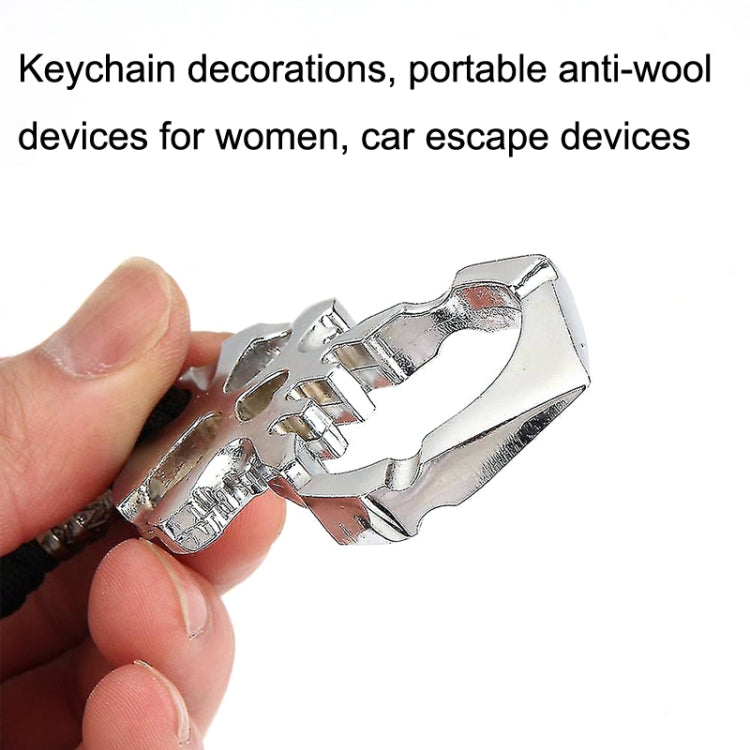 Rose Thorn Single Finger Buckle Self-defense Broken Window Keychain(Silver) - Key Rings by PMC Jewellery | Online Shopping South Africa | PMC Jewellery