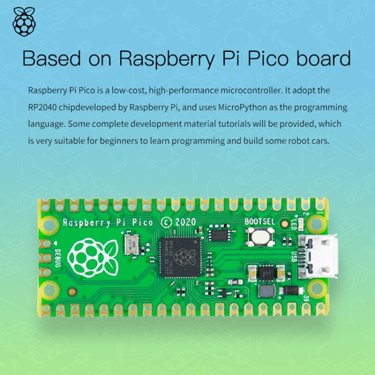 Yahboom Python Programming Smart Car Development Board Kit For Raspberry Pi Pico(Pico Robot) - free shipping - PMC Jewellery - Order now!