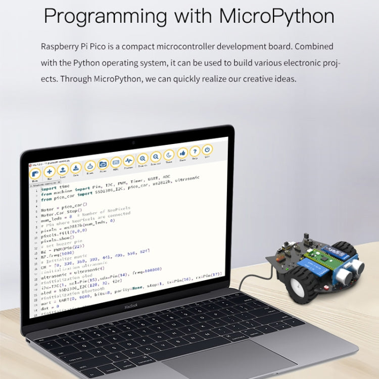 Yahboom Python Programming Smart Car Development Board Kit For Raspberry Pi Pico(Pico Robot) - free shipping - PMC Jewellery - Order now!