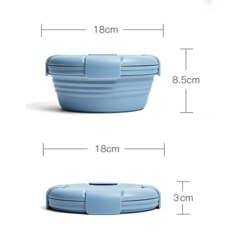 1100ml Silicone Folding Lunch Box  Travel Bowl Microwave & Dishwasher Safe(Gray) - Preservation Supplies by PMC TechLife | Online Shopping South Africa | PMC TechLife