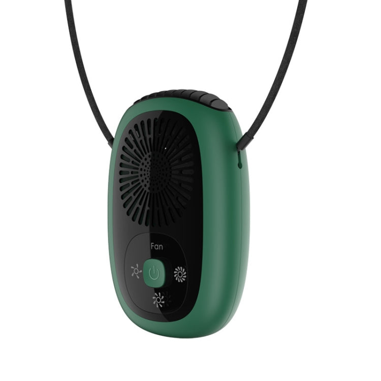 Leafless Hanging Neck Fan Mini Handheld Fan USB Rechargeable Fan Without Negative Ions Green - Electric Fans by PMC Jewellery | Online Shopping South Africa | PMC Jewellery | Buy Now Pay Later Mobicred