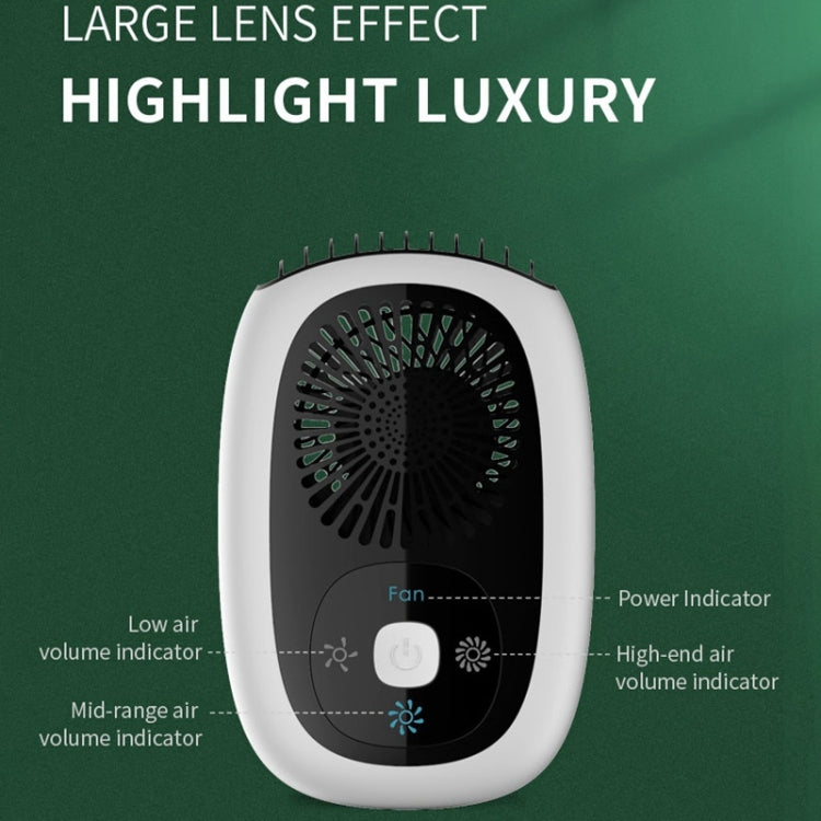 Leafless Hanging Neck Fan Mini Handheld Fan USB Rechargeable Fan  With Negative Ions White - Electric Fans by PMC TechLife | Online Shopping South Africa | PMC TechLife