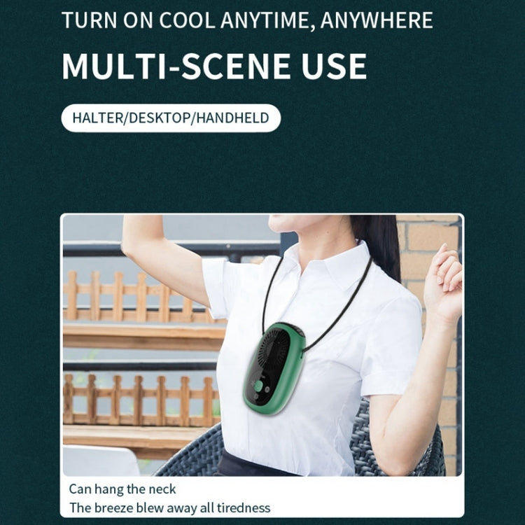 Leafless Hanging Neck Fan Mini Handheld Fan USB Rechargeable Fan  With Negative Ions White - Electric Fans by PMC TechLife | Online Shopping South Africa | PMC TechLife