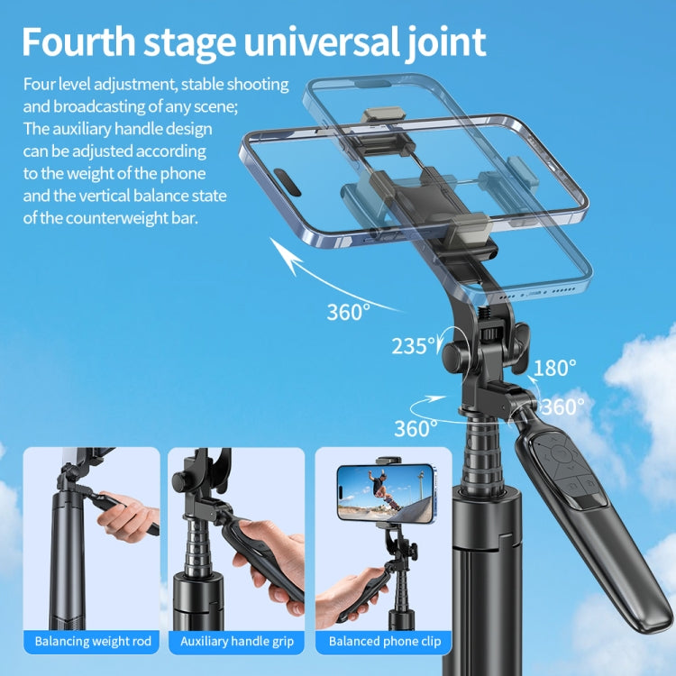 Pixel ST2 1.6m Anti Shake Selfie Stick Head Tripod Handheld Portable Folding Remote Control Outdoor Photo Stands(With Bluetooth Remote Control) - Selfie Sticks by Pixel | Online Shopping South Africa | PMC Jewellery | Buy Now Pay Later Mobicred