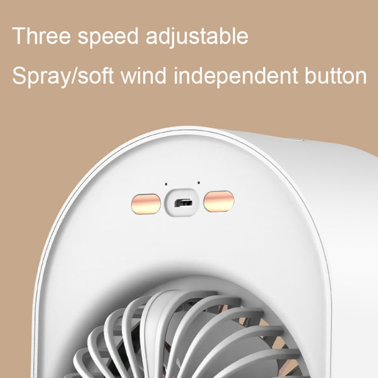 USB Spray Humidification Air Conditioning Fan Small Portable Desktop Air Cooler, Style: Plug-in (White) - Electric Fans by PMC Jewellery | Online Shopping South Africa | PMC Jewellery | Buy Now Pay Later Mobicred