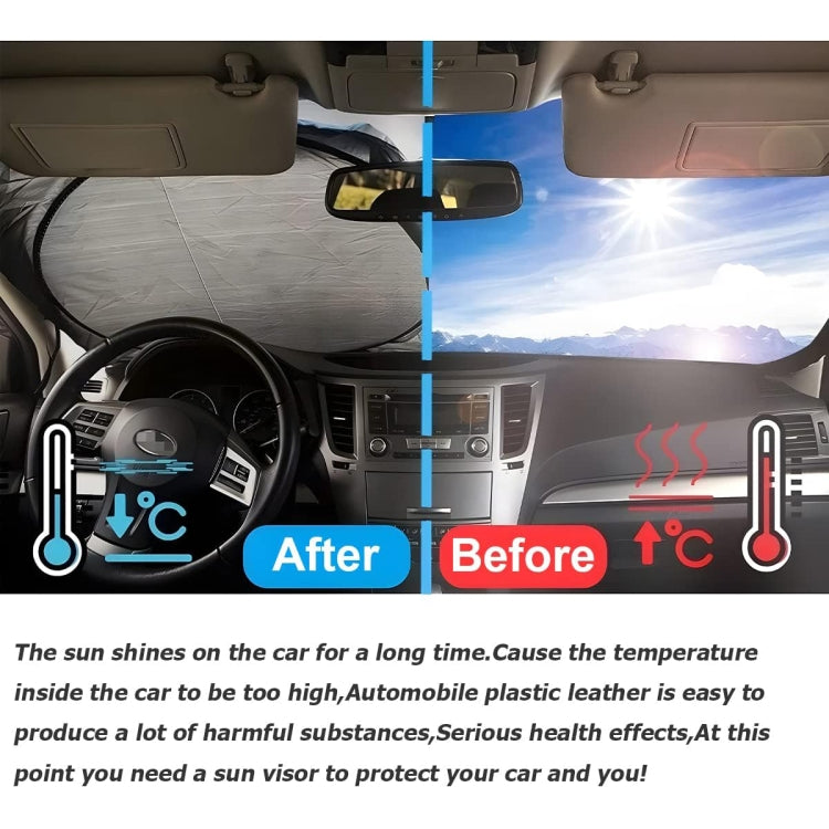 150x85cm Car Double Circle Sun Visor Heat Insulation Sun Protection Sun Block - Window Foils & Solar Protection by PMC TechLife | Online Shopping South Africa | PMC TechLife