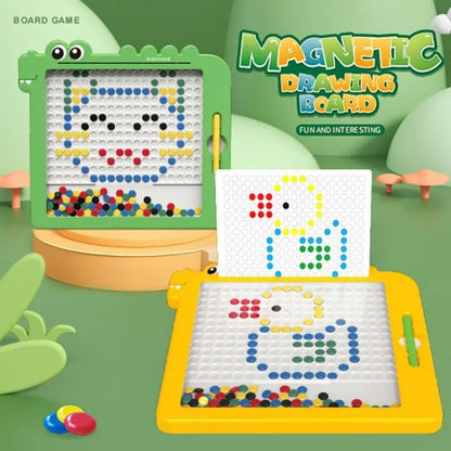 106 Beads Kids Magnetic Drawing Board Big Chess Children Creative Toys(Dinosaur Green) - Drawing Toys by PMC Jewellery | Online Shopping South Africa | PMC Jewellery | Buy Now Pay Later Mobicred