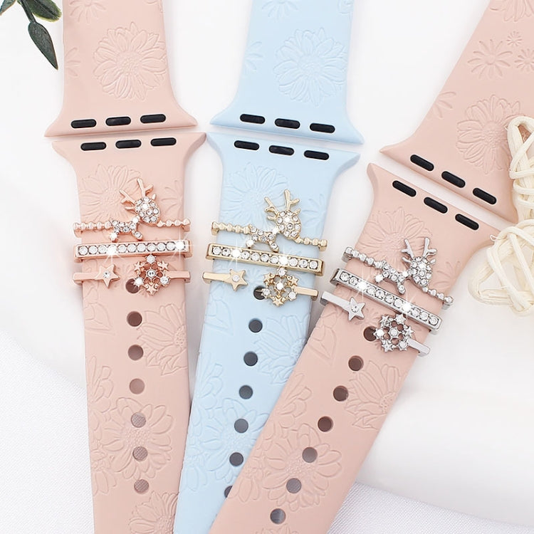 3pcs/Set Smart Watch Silicone Watch Band Decoration Ring(1) - free shipping - PMC TechLife - Order now!