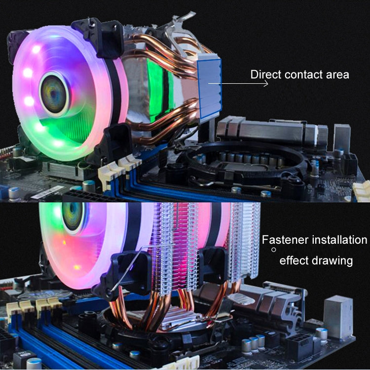 EVESKY 500 Desktop Computer 4 Copper Tube Mute CPU Cooling Fan, Color: Color Three Fans - Fan Cooling by EVESKY | Online Shopping South Africa | PMC Jewellery | Buy Now Pay Later Mobicred