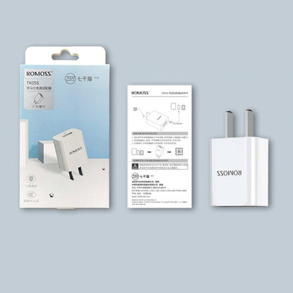 ROMOSS TK05S 5V1A Fast Charging Data Cable Charging Head For Apple, CN Plug(White) - USB Charger by ROMOSS | Online Shopping South Africa | PMC Jewellery | Buy Now Pay Later Mobicred