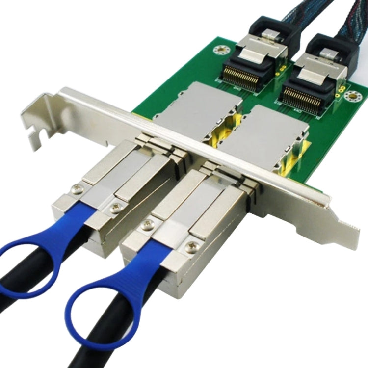 Dual Ports Mini SAS Internal SFF-8087 to External HD SFF-8088 Front Panel PCI SAS Card - Add-on Cards by PMC Jewellery | Online Shopping South Africa | PMC Jewellery | Buy Now Pay Later Mobicred