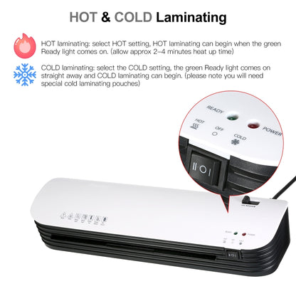 Osmile SL299 A4 Laminator Machine Set With 15 Laminating Pouches Paper Cutter Corner Rounder(UK Plug) - Photo Film Covering Machine by Osmile | Online Shopping South Africa | PMC Jewellery | Buy Now Pay Later Mobicred