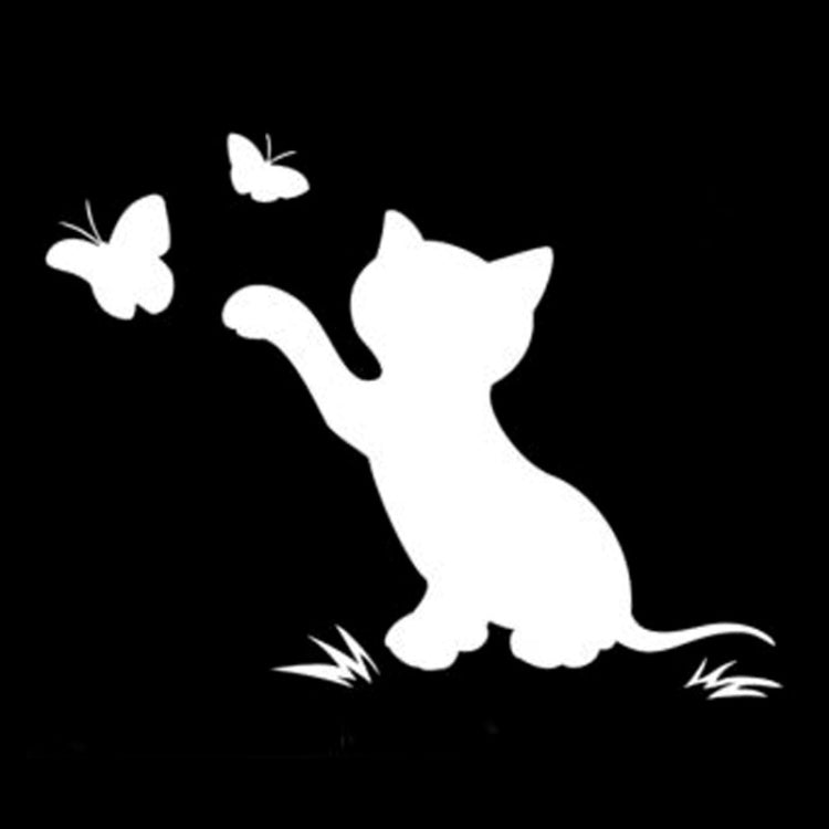 10pcs Disc Cat Reflective Scratch Body Sticker(Whit) - Decorative Sticker by PMC TechLife | Online Shopping South Africa | PMC TechLife | Buy Now Pay Later Mobicred