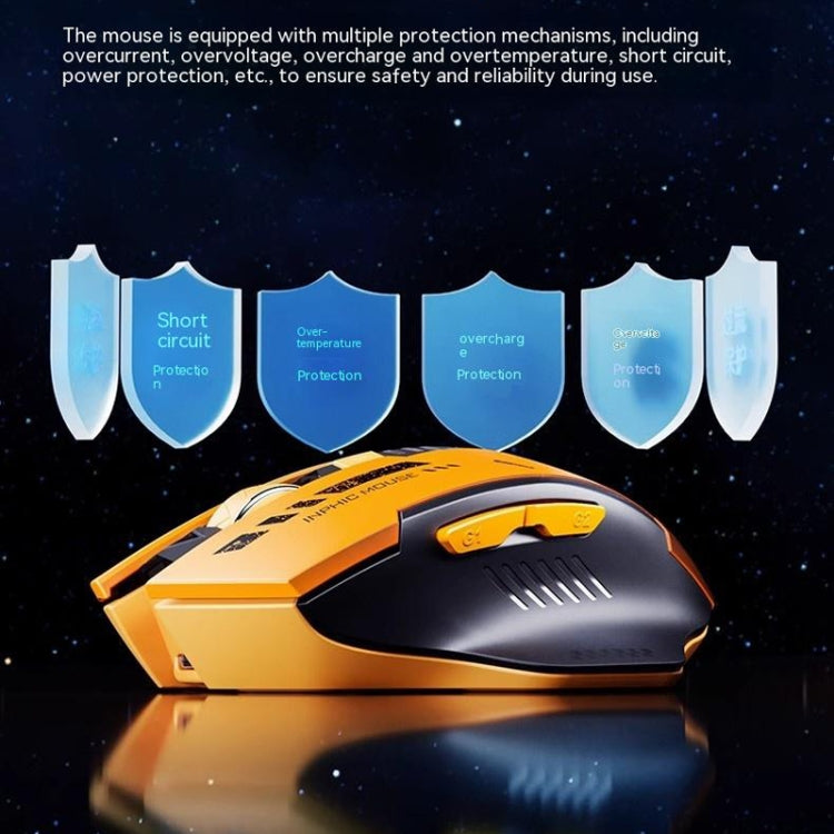 Inphic A9 Bluetooth 3 Mode Mouse Silent Charging Mechanical Feel Wireless Mouse - Wireless Mice by Inphic | Online Shopping South Africa | PMC Jewellery