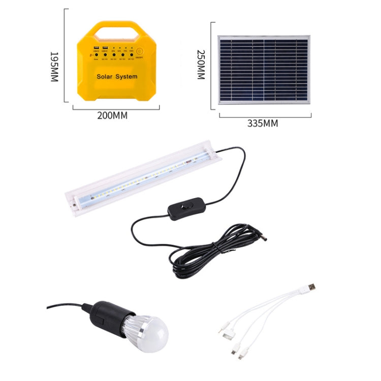 7AH 10W Solar Panel Emergency Light Rechargeable LED Solar Energy Kit - Others by PMC TechLife | Online Shopping South Africa | PMC TechLife | Buy Now Pay Later Mobicred