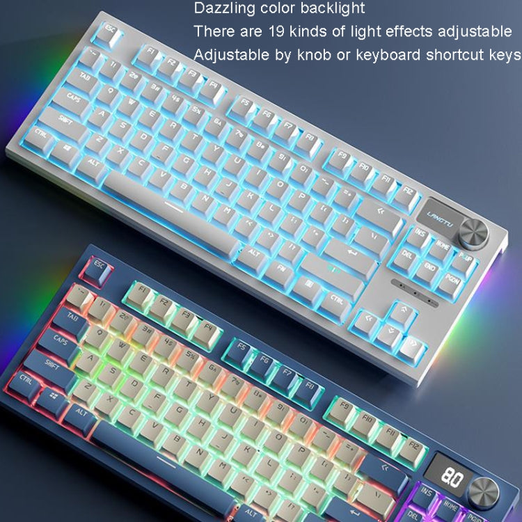 LANGTU LT84 Mechanical Luminous Keyboard, Style: Wireless Tri-Mode RGB Sea-Air Axis Pro (Nightfall) - Wireless Keyboard by LANGTU | Online Shopping South Africa | PMC Jewellery | Buy Now Pay Later Mobicred