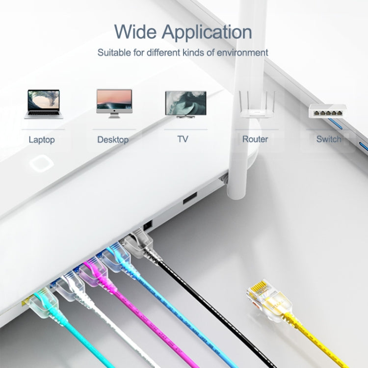 SAMZHE Cat6A Ethernet Cable UTP Network Patch Cable 5m(White) - Lan Cable and Tools by SAMZHE | Online Shopping South Africa | PMC Jewellery | Buy Now Pay Later Mobicred