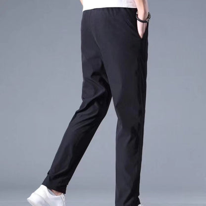 Mens Summer Thin Elastic Waist Pants, Size: M(Light Gary) - Pants by PMC Jewellery | Online Shopping South Africa | PMC Jewellery