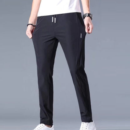 Mens Summer Thin Elastic Waist Pants, Size: M(Dark Gary) - Pants by PMC Jewellery | Online Shopping South Africa | PMC Jewellery