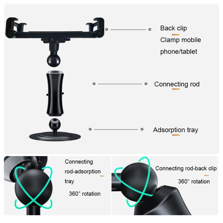 Widened Double-stretch Rotating Suction Cup General Car Bracket(Metal Model) - Car Holders by PMC TechLife | Online Shopping South Africa | PMC TechLife | Buy Now Pay Later Mobicred